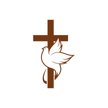 dove and cross background