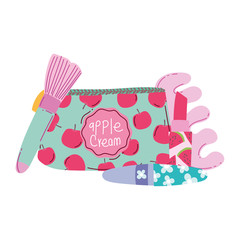 makeup cosmetics product fashion beauty manicure and pedicure bag lipstick brush