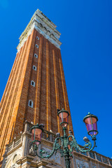 Fototapeta na wymiar Campanile Bell Tower Saint Mark's Square Piazza Venice Italy
