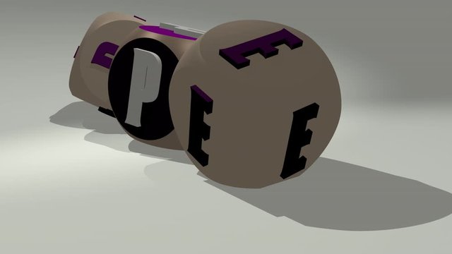 PPE video footage of bouncing letters, animation of 3D illustration for sign and symbol