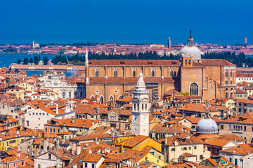 Fototapeta na wymiar Churches Neighborhoods Venice Italy