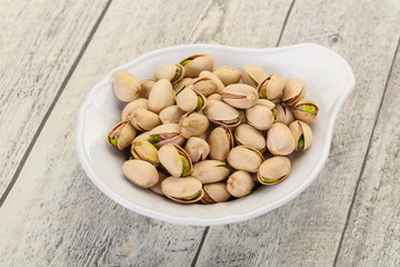 Pistachio nuts heap