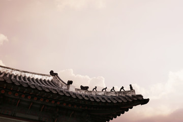 Fototapeta na wymiar Korean tradition, Traditional houses and buildings, korean landmark