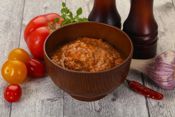 Famous Spanish gazpacho tomato soup