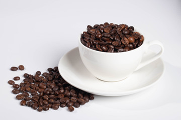coffee beans in a cup