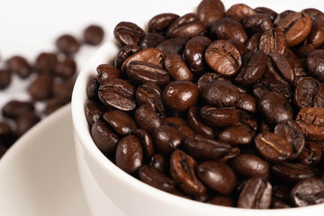 coffee beans in a cup