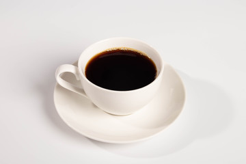 cup of coffee on white background