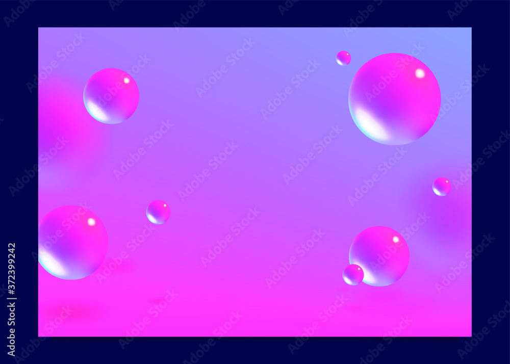 Poster abstract fluid 3d background with liquid modern shapes . isolated vector elements