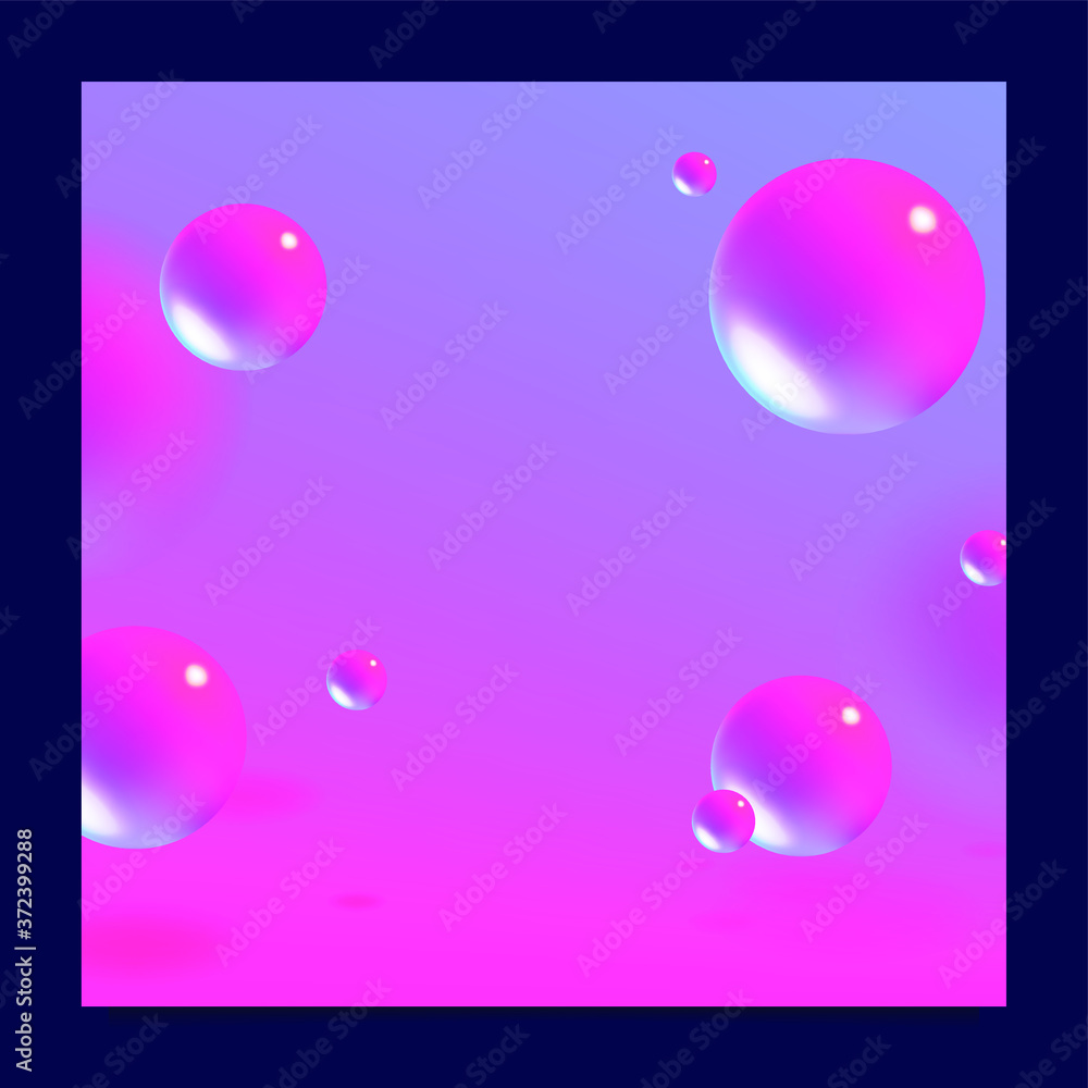 Aufkleber abstract fluid 3d background with liquid modern shapes . isolated vector elements