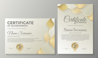 Professional certificate template diploma award design