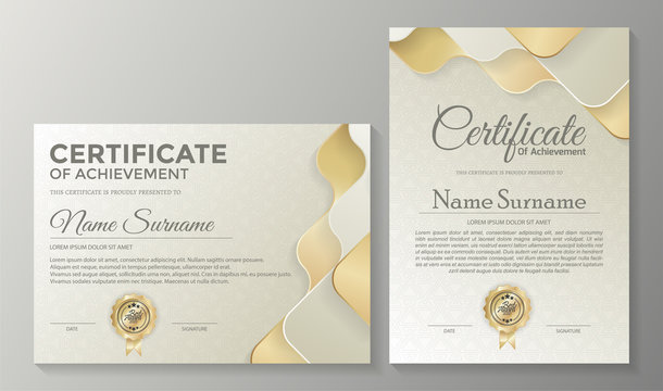 Professional certificate template diploma award design
