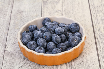 Sweet fresh juicy blueberries heap