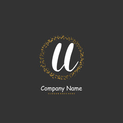 L LL Initial handwriting and signature logo design with circle. Beautiful design handwritten logo for fashion, team, wedding, luxury logo.