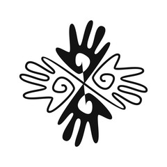 hand community creative logo concept