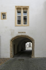 Fototapeta na wymiar The Grazer Burg courtyard in Graz, Austria