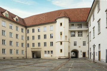 The Grazer Burg courtyard in Graz, Austria