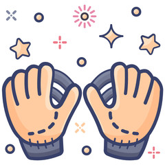 
Flat design of wicket keeper, editable vector
