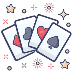 
Poker icon design, card game, vector design of gambling
