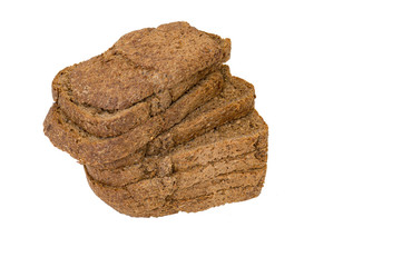 yeast-free bread isolated on white background