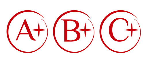 Examination score. School assessment. School concept. Outline vector of education icons