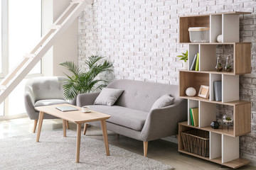 Stylish interior of living room