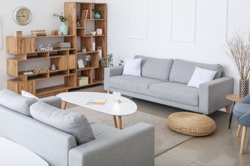 Stylish interior of living room