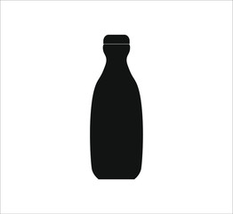 plastic milk bottle, vector icon