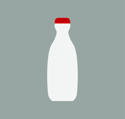plastic milk bottle, vector icon
