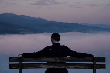 gray human in mountains © Albert
