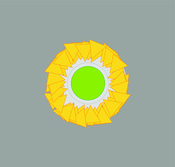 nachos with guacamole sauce, vector icon