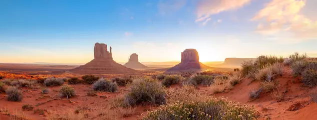 Abwaschbare Fototapete Braun Die einzigartige Naturlandschaft des Monument Valley in Utah