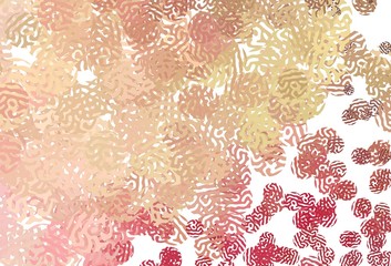 Light Pink, Yellow vector backdrop with memphis shapes.