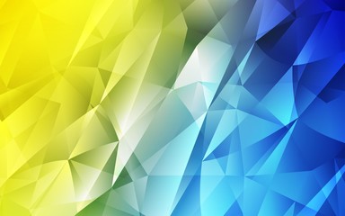 Obraz premium Light Blue, Yellow vector backdrop with lines, triangles. Beautiful illustration with triangles in nature style. Modern template for your landing page.