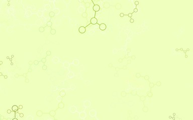 Light Green, Yellow vector backdrop with artificial intelligence data.