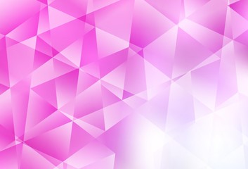 Light Pink vector abstract polygonal template.