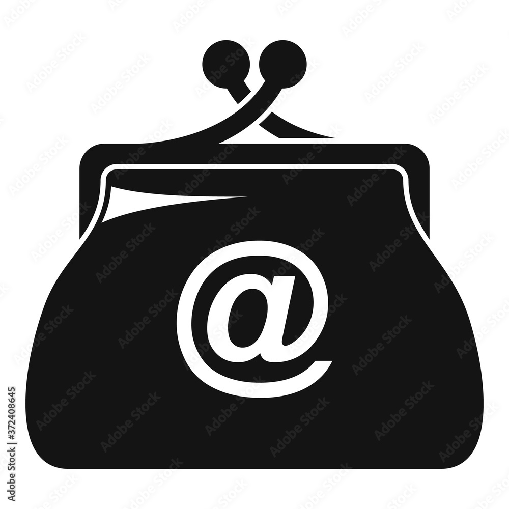 Poster internet digital wallet icon. simple illustration of internet digital wallet vector icon for web des