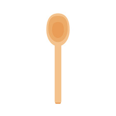 Spoon vector. Wood Spoon on white background.