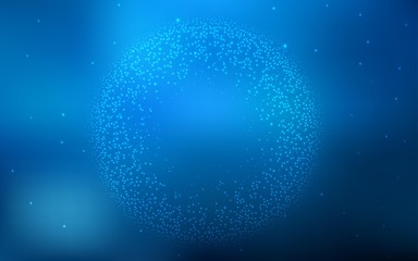 Dark BLUE vector background with galaxy stars. Space stars on blurred abstract background with gradient. Pattern for astrology websites.