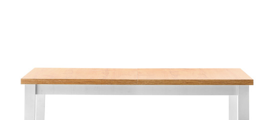 Modern table on white background