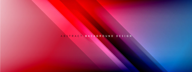 Motion concept neon shiny lines on liquid color gradients abstract backgrounds. Dynamic shadows and lights templates for text