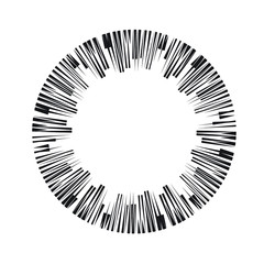 Naklejka premium Lines in Circle Form . Spiral Vector Illustration .Technology round Logo . Design element . Abstract Geometric shape .