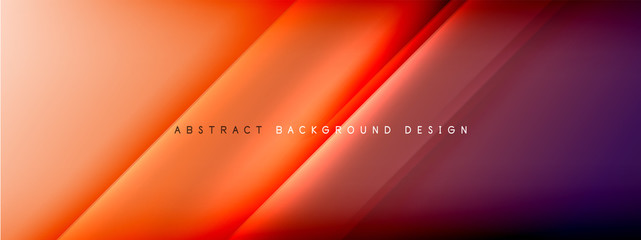 Motion concept neon shiny lines on liquid color gradients abstract backgrounds. Dynamic shadows and lights templates for text