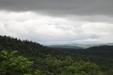 Rainy skyline view Saputara Mountain. Dang Turisam