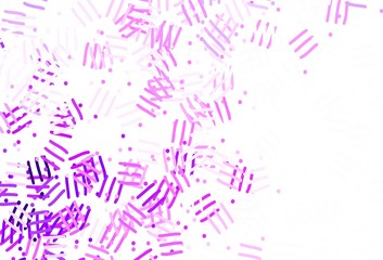 Light Purple, Pink vector template with repeated sticks, dots.