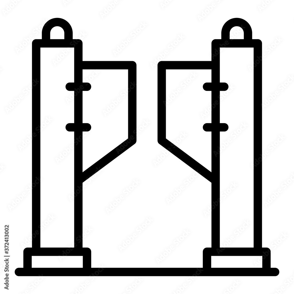 Poster pay gate icon. outline pay gate vector icon for web design isolated on white background