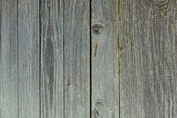 Old wooden boards with traces of paint. Wood texture. Background with a natural pattern. Horizontally.