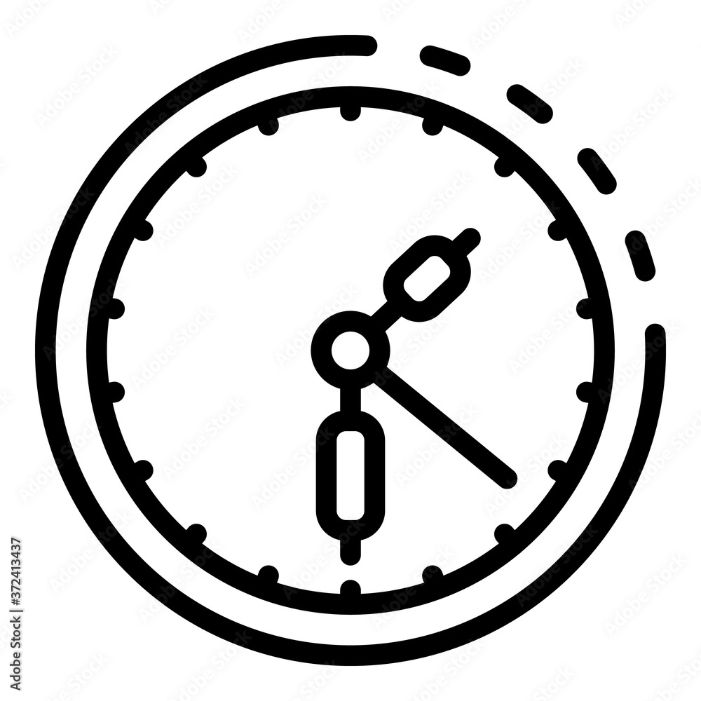 Poster work clock icon. outline work clock vector icon for web design isolated on white background