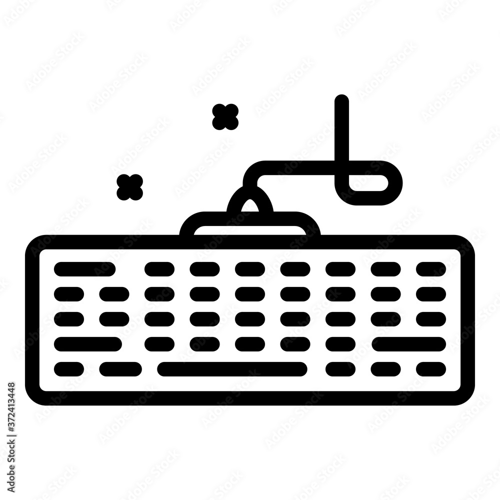 Poster keyboard icon. outline keyboard vector icon for web design isolated on white background