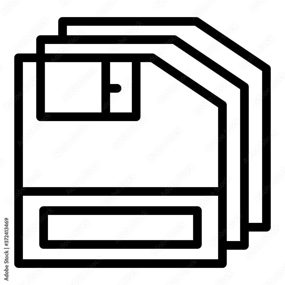 Poster storage folder icon. outline storage folder vector icon for web design isolated on white background
