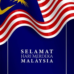 Malaysia Independence Day Background. Translate : Happy Independence Day.